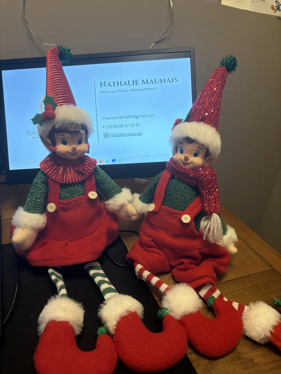 🎄🧝‍♂️🧝‍♀️ Deux lutins discutent du recouvrement : « T’as relancé tes mauvais payeurs avant Noël ? »